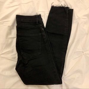 Zara Black Distressed Skinny Jeans